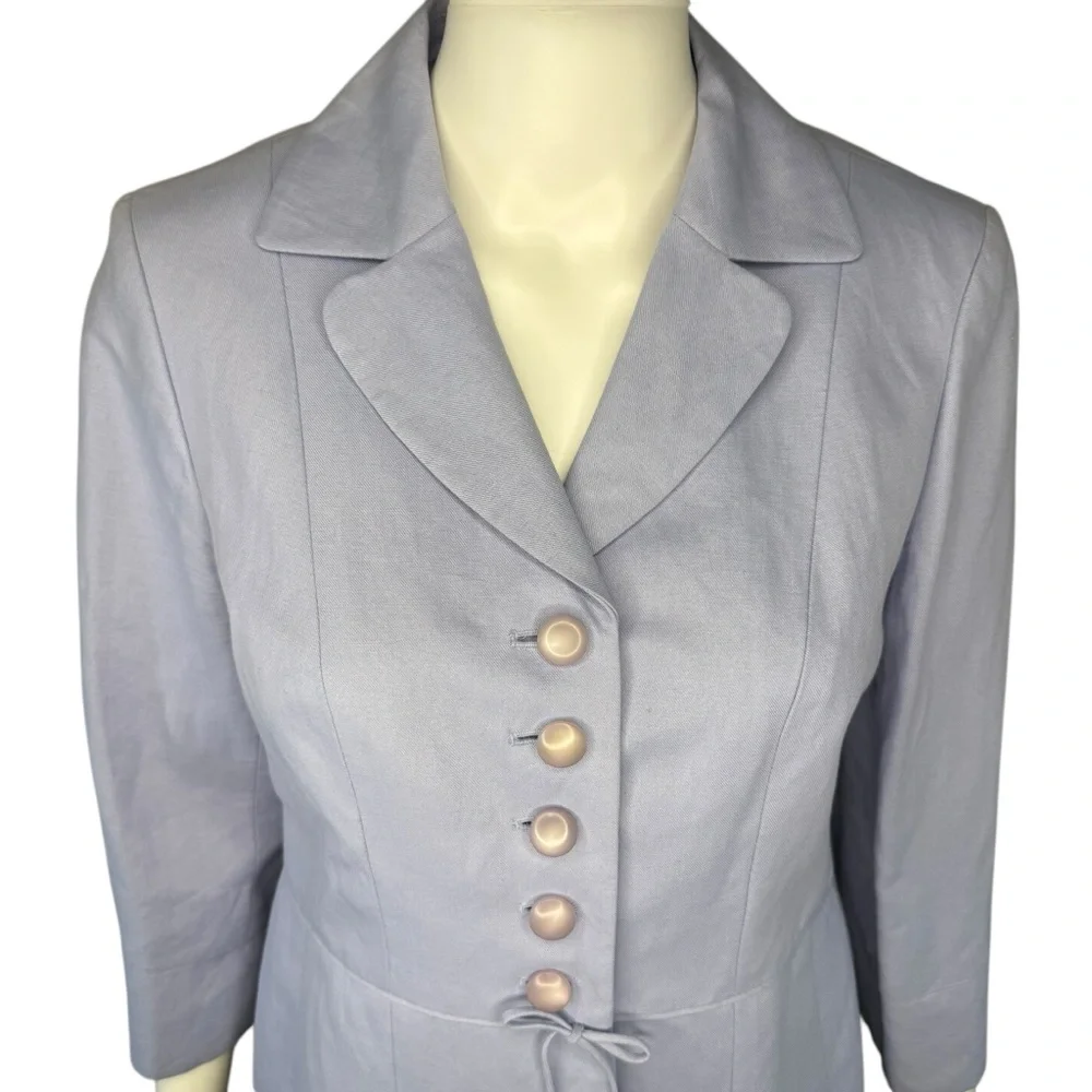 Ann Taylor Loft Periwinkle Linen Blazer 8P
